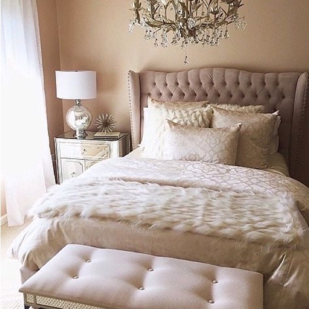 Z gallerie Benito gold king duvet bedding